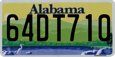 AL license plate 64DT710