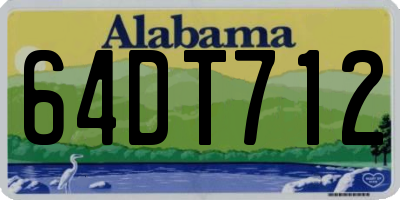 AL license plate 64DT712