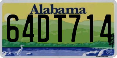 AL license plate 64DT714