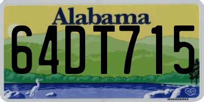 AL license plate 64DT715