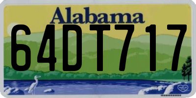 AL license plate 64DT717