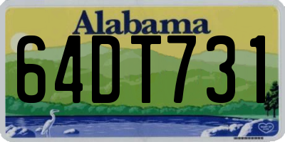 AL license plate 64DT731