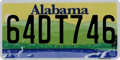 AL license plate 64DT746