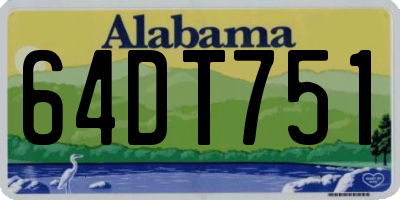 AL license plate 64DT751