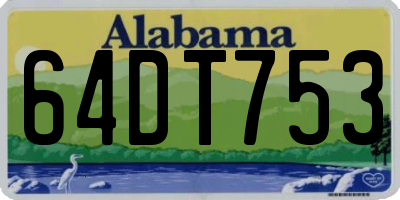 AL license plate 64DT753