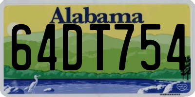 AL license plate 64DT754