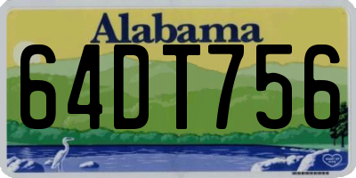 AL license plate 64DT756