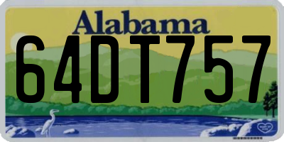 AL license plate 64DT757