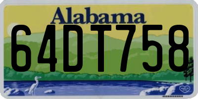 AL license plate 64DT758