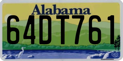 AL license plate 64DT761