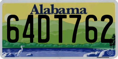 AL license plate 64DT762