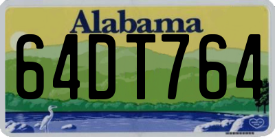 AL license plate 64DT764