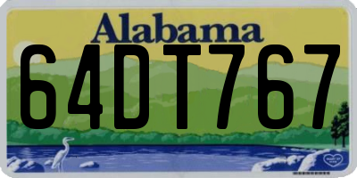 AL license plate 64DT767