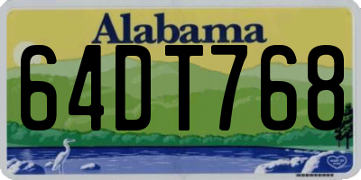 AL license plate 64DT768
