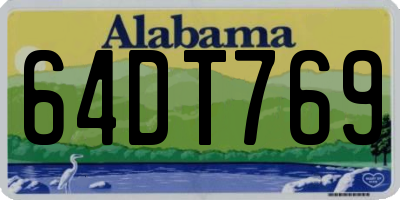 AL license plate 64DT769