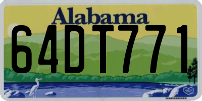 AL license plate 64DT771