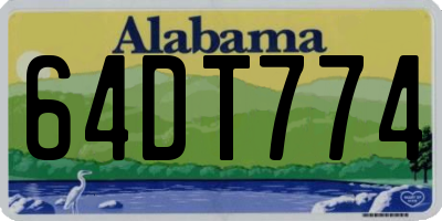 AL license plate 64DT774