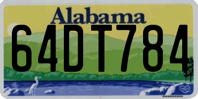 AL license plate 64DT784