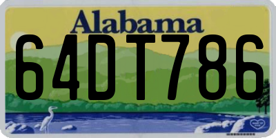 AL license plate 64DT786
