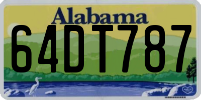 AL license plate 64DT787