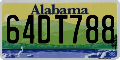 AL license plate 64DT788