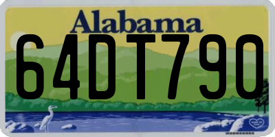 AL license plate 64DT790