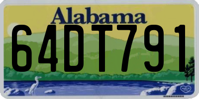 AL license plate 64DT791