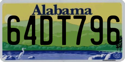 AL license plate 64DT796