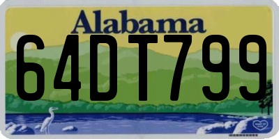AL license plate 64DT799