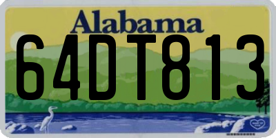 AL license plate 64DT813
