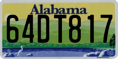 AL license plate 64DT817