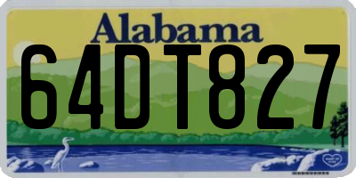 AL license plate 64DT827