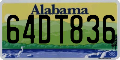 AL license plate 64DT836