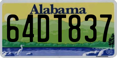 AL license plate 64DT837