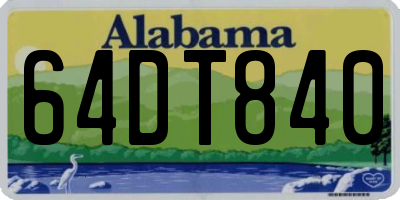 AL license plate 64DT840