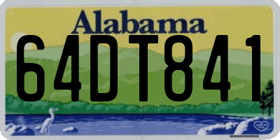AL license plate 64DT841