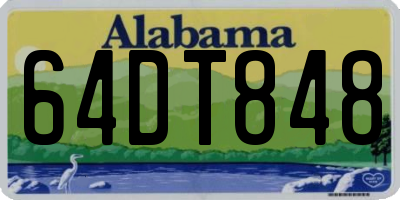 AL license plate 64DT848