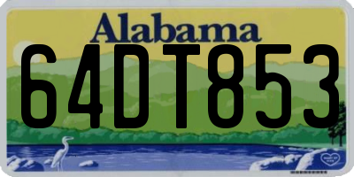 AL license plate 64DT853