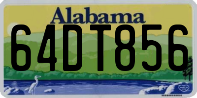 AL license plate 64DT856