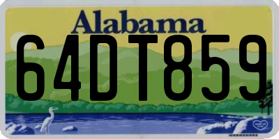 AL license plate 64DT859