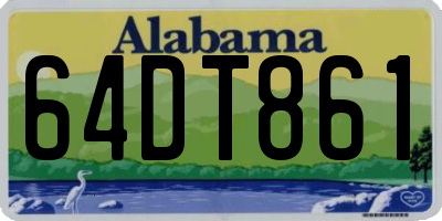 AL license plate 64DT861