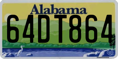 AL license plate 64DT864