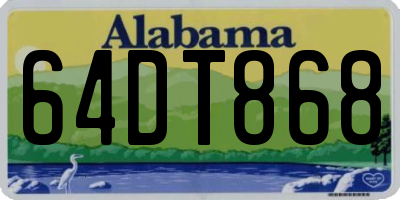 AL license plate 64DT868