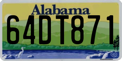 AL license plate 64DT871