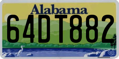 AL license plate 64DT882