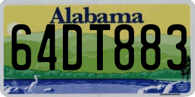 AL license plate 64DT883