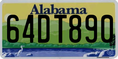 AL license plate 64DT890