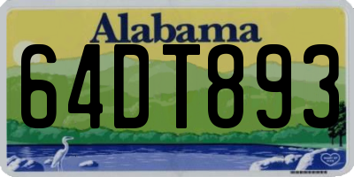 AL license plate 64DT893