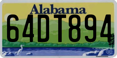 AL license plate 64DT894