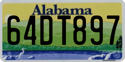 AL license plate 64DT897